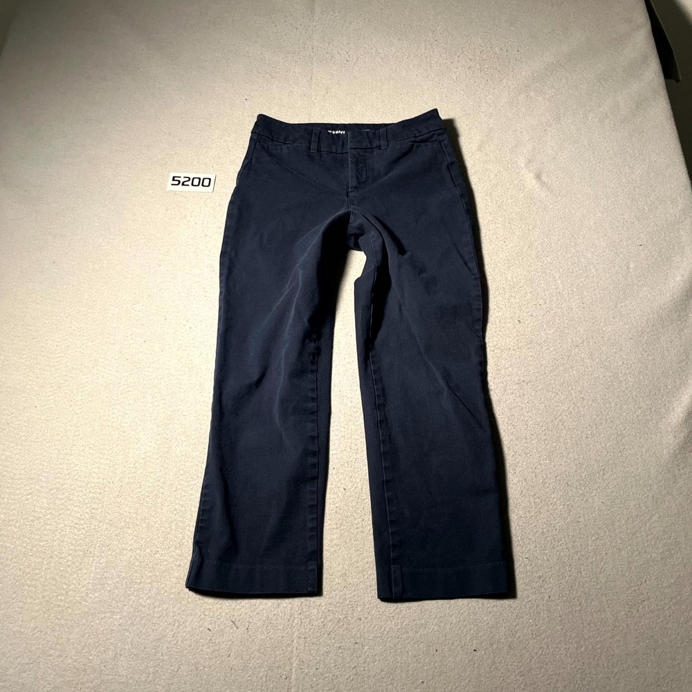 Old Navy Pants Womens 0 Blue High Rise Pixie Never Fade Stretch Straight Leg